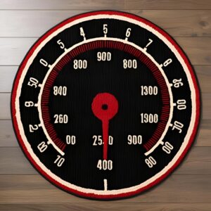 Speedometer Round Rug
